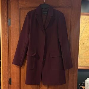 Ann Taylor Rich Plum / Burgandy Blazer  over Coat